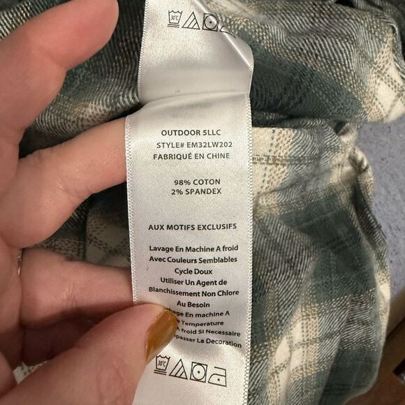 Eddie Bauer Men's Everyday Flannel Shirt Highlands Olive Size Small - Picture 9 of 9